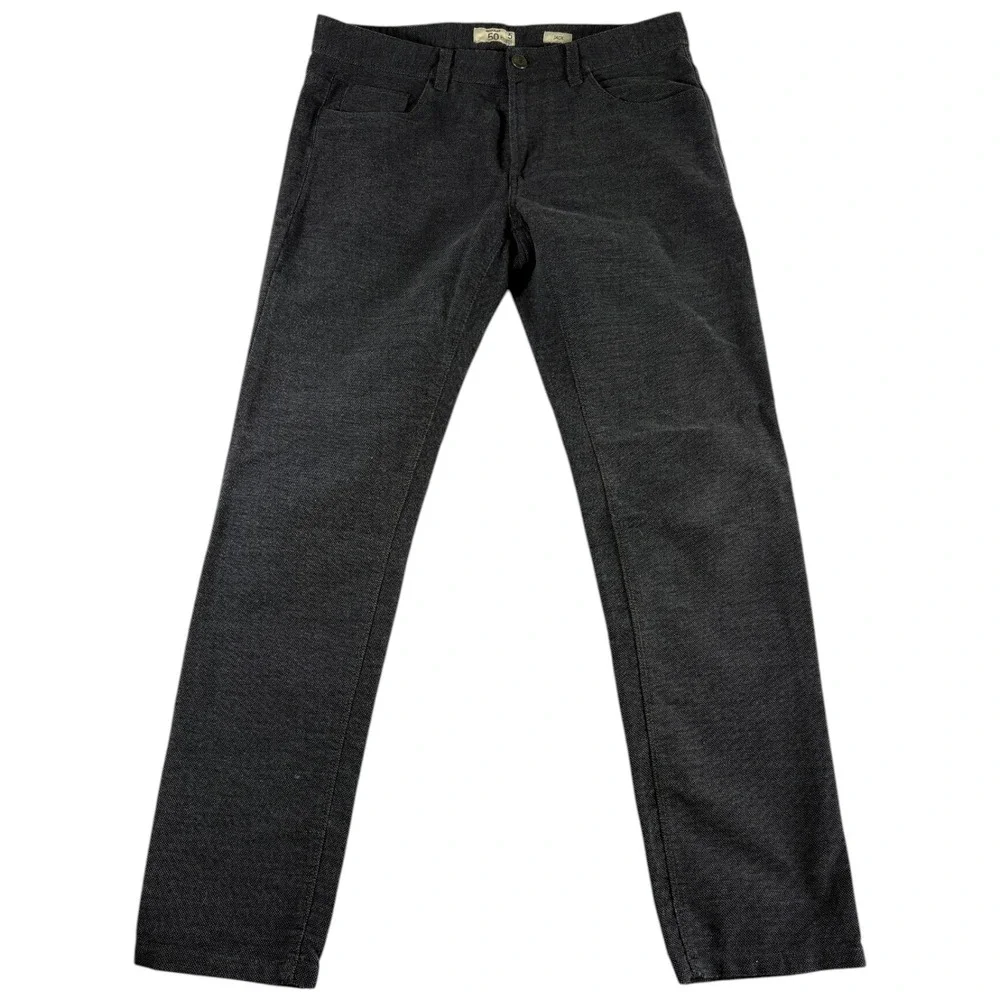 OVS Jack Regular Fit‎ 5 Pockets Pants Mens 36x32 Gray Flat Front Straight Leg